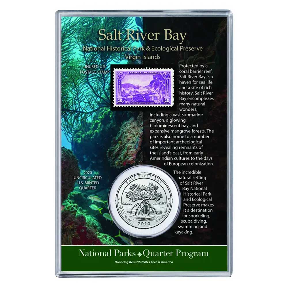VI Quarter Singles 2 Coin Set Uncirculated D Salt River Bay National Historical Park 2020 P 